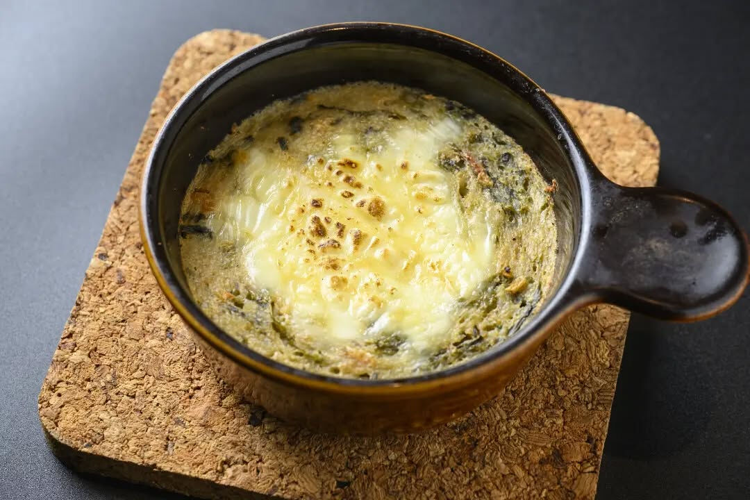【とろ〜りチーズと山芋のやさしい味わい✨あおさ×小エビの山芋